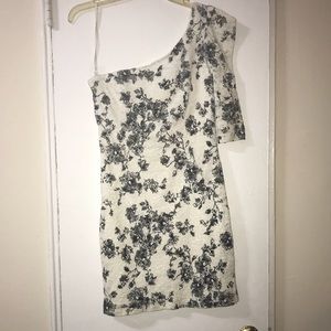 One Shoulder Floral Dress